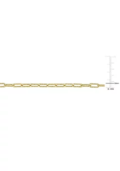 Best Pirce 🎁 3.5MM Fancy Paperclip Chain Necklace in 18k Yellow Gold Plated Sterling Silver, 16" by Belk & Co. 💯 -DealsBelk & Co. Store Belk 23690