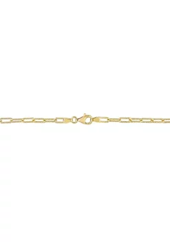 Best Pirce 🎁 3.5MM Fancy Paperclip Chain Necklace in 18k Yellow Gold Plated Sterling Silver, 16" by Belk & Co. 💯 -DealsBelk & Co. Store Belk 23691