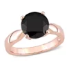 Cheap 🔔 3 ct. t.w. Black Diamond Solitaire Engagement Ring in 10k Rose Gold by Belk & Co. ⭐