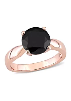 Cheap ๐ 3 ct. t.w. Black Diamond Solitaire Engagement Ring in 10k Rose Gold by Belk & Co. โญ