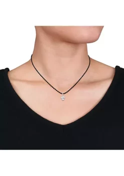 Cheapest 🤩 Lab Created 1 CT DEW Heart Shape Created Moissanite Pendant with Diamond Cut Chain in Sterling Silver with Black Rhodium by Belk & Co. ✨ -DealsBelk & Co. Store Belk 23738