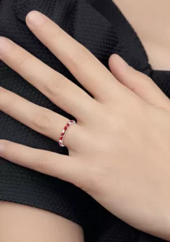 Budget 👏 Sterling Silver Stackable Expressions Red Enamel Heart Ring by Belk & Co. ❤️ -DealsBelk & Co. Store Belk 23744