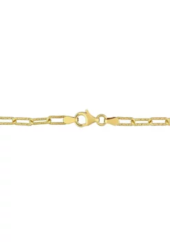 Best Pirce 👏 3.5MM Oval Link Bracelet in 18k Yellow Gold Plated Sterling Silver, 9 by Belk & Co. 👏 -DealsBelk & Co. Store Belk 23769