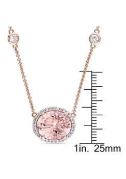 Top 10 ❤️ 4.84 ct. t.g.w. Morganite, White Sapphire and 1/6 ct. t.w. Diamond Halo Station Necklace in 14K Rose Gold by Belk & Co. 🔥 7 Top 10 ❤️ 4.84 ct. t.g.w. Morganite, White Sapphire and 1/6 ct. t.w. Diamond Halo Station Necklace in 14K Rose Gold by Belk & Co. 🔥 -DealsBelk & Co. Store Belk 23776