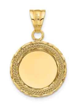Hot Sale 🤩 14K Yellow Gold Diamond Cut Natural Shell Floral Cameo Pendant by Belk & Co. 👍 -DealsBelk & Co. Store Belk 23783