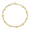 Top 10 ✨ 14K Two Tone Polished Diamond Cut Heart 7.5 Inch Bracelet by Belk & Co. ⌛