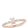 Discount 💯 1/3 ct. t.w. Morganite and 0.04 ct. t.w. Diamond Accent Vintage Engagement Ring in 10k Rose Gold by Belk & Co. ✔️