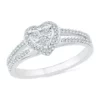 Deals 🎉 1/4 ct. t.w. Diamond Sterling Silver Heart Ring by Belk & Co. 🧨