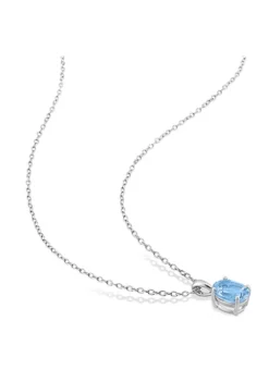Best deal 🤩 2-Piece Set of 7.5 ct. t.g.w. Sky Blue Topaz Solitaire Earrings and Pendant with Chain in Sterling Silver by Belk & Co. 🎁 -DealsBelk & Co. Store Belk 23830
