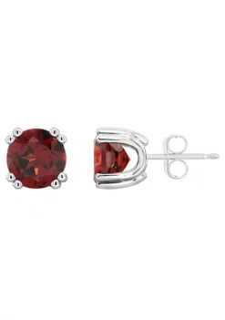 Best deal 😍 Sterling Silver 7mm Round Garnet Stud Earrings by Belk & Co. 👏 -DealsBelk & Co. Store Belk 23845