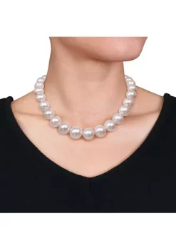 Best reviews of 👍 14-17.3MM South Sea Cultured Pearl Necklace with 14K White Gold Diamond Ball Clasp by Belk & Co. 🔥 -DealsBelk & Co. Store Belk 23864