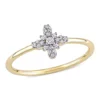 Flash Sale 🛒 1/10 ct. t.w. Diamond Floral Ring in 10K Yellow Gold by Belk & Co. 🌟