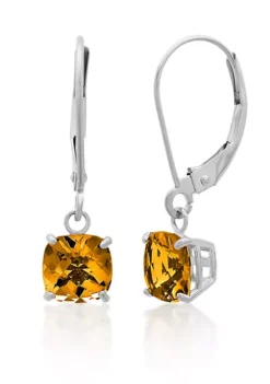 Outlet 🧨 10k White Gold Citrine Earrings by Belk & Co. 🥰
