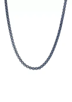 Cheapest 🤩 24 Inch Stainless Steel 5 Millimeter Box Chain Necklace with Gray IP by Belk & Co. ✨
