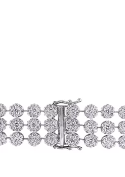 New 💯 16.75 ct. t.w. Triple Row Diamond Tennis Bracelet in 18k White Gold by Belk & Co. 🌟 -DealsBelk & Co. Store Belk 23955