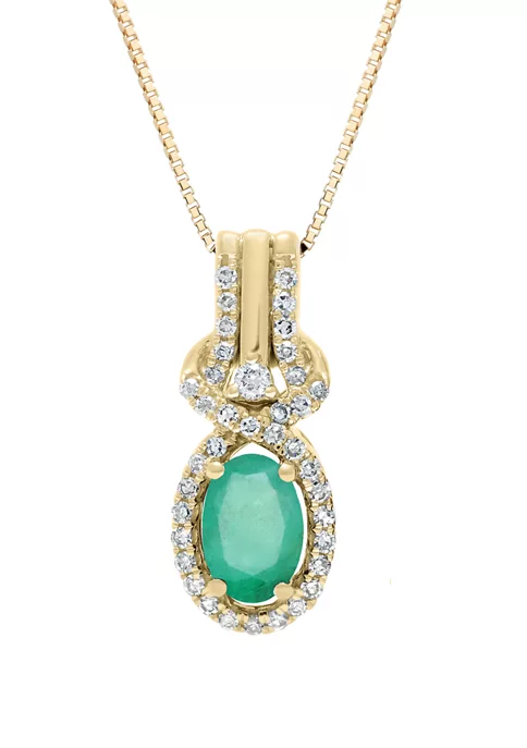 Cheapest ๐งจ Emerald and Diamond Pendant Necklace by Belk & Co. ๐ 1 Cheapest ๐งจ Emerald and Diamond Pendant Necklace by Belk & Co. ๐
