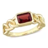 New 🌟 Octagon Garnet Link Ring in 10k Yellow Gold by Belk & Co. ✨