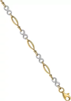 Outlet 🔔 14K Two Tone Polished Infinity 7.5 Inch Bracelet by Belk & Co. ✨ -DealsBelk & Co. Store Belk 23987