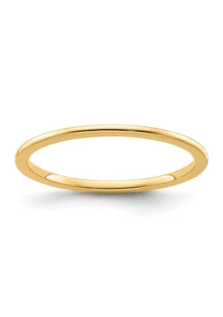 Outlet 🔥 14K Gold 1.2mm Half Round Stackable Band by Belk & Co. 🥰