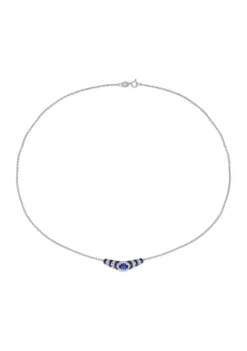 Best Sale 👏 Lab Created 1.31 ct. t.g.w. Created Blue and Created White Sapphire Oval Necklace in Sterling Silver with Black Rhodium Plating by Belk & Co. ✨ 10 Best Sale 👏 Lab Created 1.31 ct. t.g.w. Created Blue and Created White Sapphire Oval Necklace in Sterling Silver with Black Rhodium Plating by Belk & Co. ✨ -DealsBelk & Co. Store Belk 24024