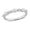 Best deal ⭐ 1/2 ct. t.w. Created Moissanite Semi-Eternity Ring in Sterling Silver by Belk & Co. 🥰
