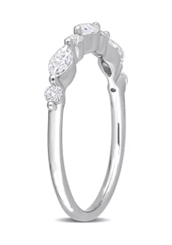 Best deal ⭐ 1/2 ct. t.w. Created Moissanite Semi-Eternity Ring in Sterling Silver by Belk & Co. 🥰 -DealsBelk & Co. Store Belk 24027