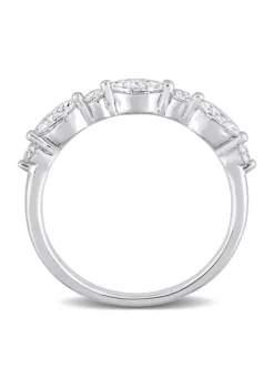 Best deal ⭐ 1/2 ct. t.w. Created Moissanite Semi-Eternity Ring in Sterling Silver by Belk & Co. 🥰 -DealsBelk & Co. Store Belk 24028