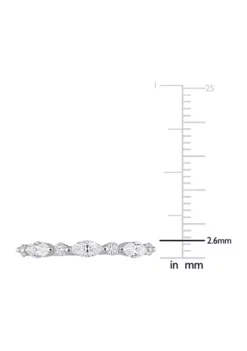 Best deal ⭐ 1/2 ct. t.w. Created Moissanite Semi-Eternity Ring in Sterling Silver by Belk & Co. 🥰 -DealsBelk & Co. Store Belk 24029