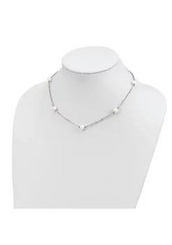 Deals 🔔 Sterling Silver Rhodium 7-8mm White Freshwater Cultured Pearl with 2-inch Extension Necklace by Belk & Co. 💯 -DealsBelk & Co. Store Belk 24038