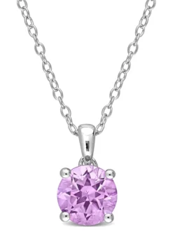 Top 10 💯 1.30 ct. t.g.w. Amethyst Solitaire Pendant with Chain in Sterling Silver by Belk & Co. 😍