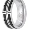 Promo 🌟 Mens Stainless Steel Ring with Diamond 0.02 ct. t.w. Black Ion Plating by Belk & Co. 😉