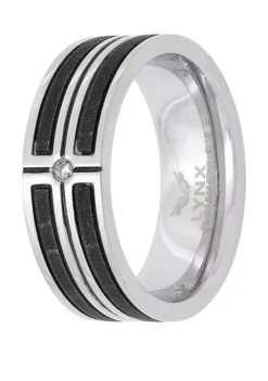 Promo 🌟 Mens Stainless Steel Ring with Diamond 0.02 ct. t.w. Black Ion Plating by Belk & Co. 😉 -DealsBelk & Co. Store Belk 24051