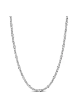 New ๐ Double Curb Link Chain Necklace in Sterling Silver, 16" by Belk & Co. ๐