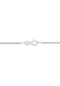 New 🛒 Double Curb Link Chain Necklace in Sterling Silver, 16" by Belk & Co. 🛒 -DealsBelk & Co. Store Belk 24055