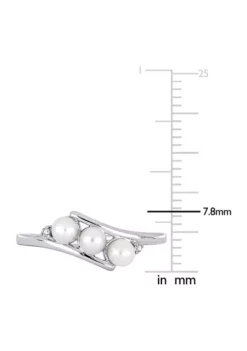 Wholesale 😉 Cultured Freshwater Pearl and Diamond Ring in 10k White Gold by Belk & Co. 😉 -DealsBelk & Co. Store Belk 24090