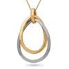 Buy 😉 10K Yellow Gold and White Gold Loop Pendant Necklace by Belk & Co. 😍