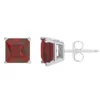 Flash Sale 😍 Sterling Silver 6mm Princess Cut Garnet Stud Earrings by Belk & Co. 😍