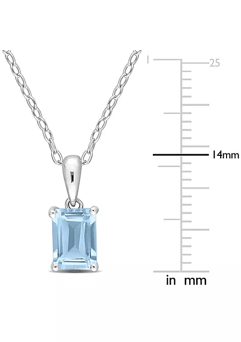 New 😀 1.2 ct. t.g.w. Sky Blue Topaz Solitaire Pendant with Chain in Sterling Silver by Belk & Co. 🌟 3 New 😀 1.2 ct. t.g.w. Sky Blue Topaz Solitaire Pendant with Chain in Sterling Silver by Belk & Co. 🌟 - Image 3