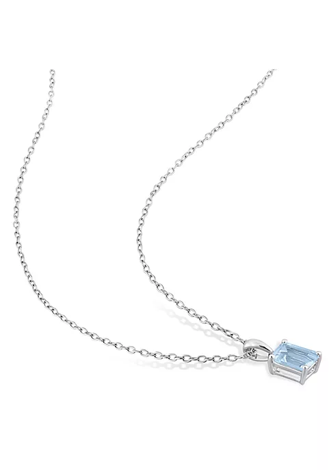 New 😀 1.2 ct. t.g.w. Sky Blue Topaz Solitaire Pendant with Chain in Sterling Silver by Belk & Co. 🌟 4 New 😀 1.2 ct. t.g.w. Sky Blue Topaz Solitaire Pendant with Chain in Sterling Silver by Belk & Co. 🌟 - Image 4
