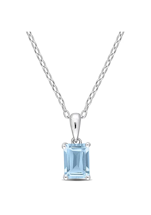 New 😀 1.2 ct. t.g.w. Sky Blue Topaz Solitaire Pendant with Chain in Sterling Silver by Belk & Co. 🌟 6 New 😀 1.2 ct. t.g.w. Sky Blue Topaz Solitaire Pendant with Chain in Sterling Silver by Belk & Co. 🌟 - Image 6