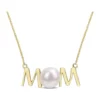 Coupon 🎁 7-7.5mm Cultured Freshwater Pearl Sentimental Mom Necklace in 10k Yellow Gold by Belk & Co. ⌛