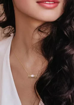 Coupon 🎁 7-7.5mm Cultured Freshwater Pearl Sentimental Mom Necklace in 10k Yellow Gold by Belk & Co. ⌛ -DealsBelk & Co. Store Belk 24159