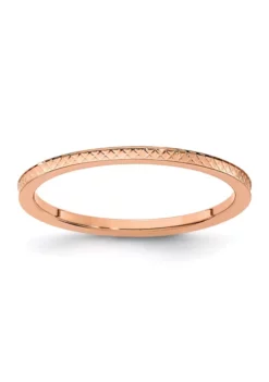 Best Sale 👏 10K Gold 1.2mm Criss-Cross Pattern Stackable Band by Belk & Co. ❤️ -DealsBelk & Co. Store Belk 24188
