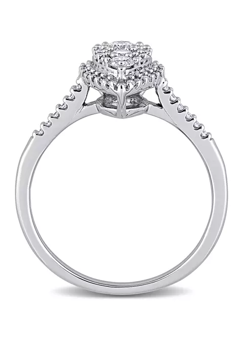 Coupon ๐ 1/2 ct. t.w. Diamond Composite Pear Shape Halo Engagement Ring in 10k White Gold by Belk & Co. ๐ 3 Coupon ๐ 1/2 ct. t.w. Diamond Composite Pear Shape Halo Engagement Ring in 10k White Gold by Belk & Co. ๐ - Image 3