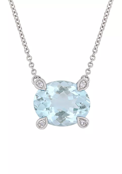 Buy โ๏ธ 2.1 ct. t.w. Aquamarine and 1/10 ct. t.w. Diamond Accent Station Necklace in 10K White Gold by Belk & Co. ๐งจ 1 Buy โ๏ธ 2.1 ct. t.w. Aquamarine and 1/10 ct. t.w. Diamond Accent Station Necklace in 10K White Gold by Belk & Co. ๐งจ