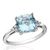 Brand new ❤️ 10k White Gold Blue Topaz and Diamond Ring by Belk & Co. 🥰