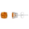 Buy 🎉 Sterling Silver 6mm Cushion Citrine Stud Earrings by Belk & Co. 🥰