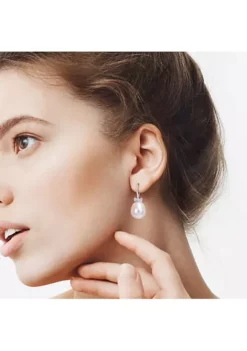 Coupon 🤩 12-13MM White South Sea Cultured Pearl and 1/10 ct. t.w. Diamond Earrings in 14K White Gold by Belk & Co. 👏 -DealsBelk & Co. Store Belk 24296