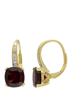 Deals โญ Garnet and Diamond Accent Drop Earrings by Belk & Co. โญ