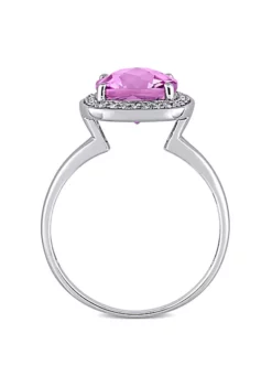 Best Sale ✨ Cushion Cut Checkerboard Pink Topaz Halo Ring with 1/10 CT TW Diamonds in 10k White Gold by Belk & Co. 🤩 8 Best Sale ✨ Cushion Cut Checkerboard Pink Topaz Halo Ring with 1/10 CT TW Diamonds in 10k White Gold by Belk & Co. 🤩 -DealsBelk & Co. Store Belk 24306